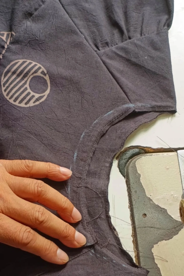 Production process sewing garments A.PUUR.A India