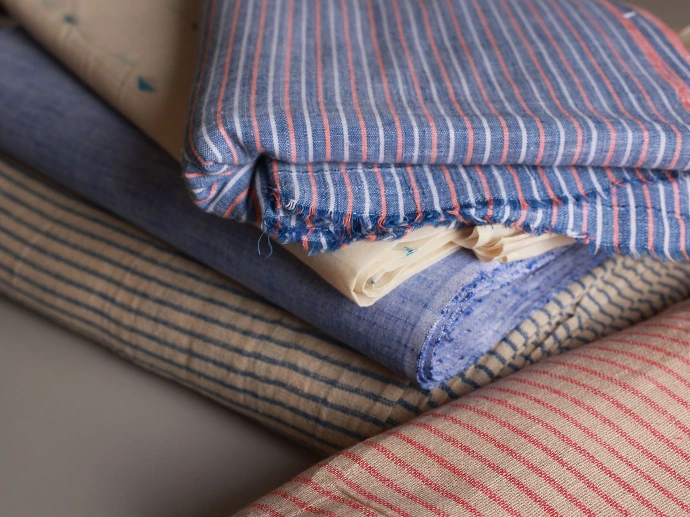 Handwoven fabrics sourced by ATELIER A.PUUR.A 